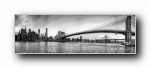 纽约（美国第一大城市）黑白全景宽屏壁纸