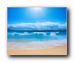 蓝色海洋沙滩 桌酷精选一图