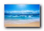 蓝色海洋沙滩 桌酷精选一图